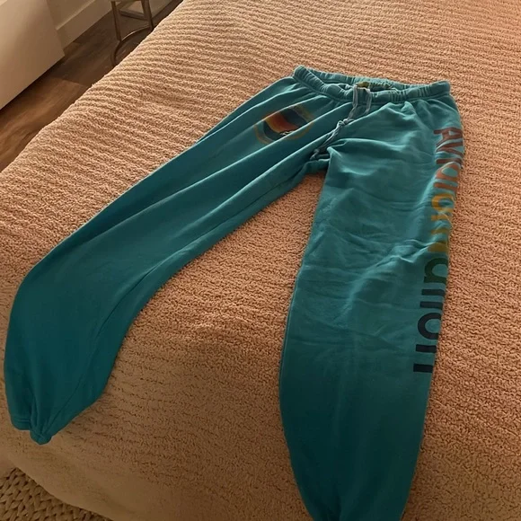 Aviator Nation Blue Pants with Rainbow Logo - Picture 2 of 5